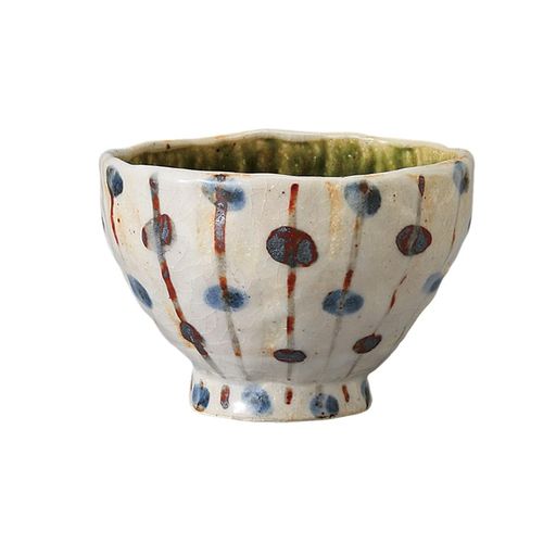 エールネット(Ale-net)湯呑煎茶碗千茶碗10.5x7cm250cc織部すだれ手びねり湯呑電子レンジ対応美濃焼日本製