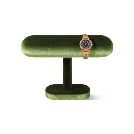 Dansmiy復元性ベルベット素材、腕時計・ウォッチ展示台ブレスレット・ネックレス・長い鎖のアクセサリー用ディスプレイスタンドT型宝飾店頭用ジュエリーホルダー(松葉色腕時計ホルダー)