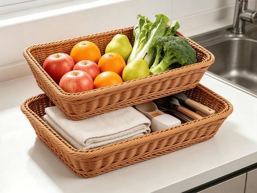 【水洗える優良食品級材料ケーキスタンド】優良食品級の樹脂で細工されます。水洗いOKで洗剤も使えてお手入れ簡単。60°Cの高熱に耐 えます。 引き裂きにくく、匂いなし、無毒無害!耐久性があります。上品な展示効果実現できます。とてもお洒 落です。 【通気が良くて】籐のような手編みのぬくもり、カゴなので、通気が良くて、軽量かつ丈夫が特徴です。マルチファ ンクション、カットケーキ、キッチン収納、雑物収納のに便利です。 【多目的】果物、ケーキ、美味しい家庭料理、デザート、スナック、ケーキ作りから役立ちますなど。パーティー、イベント、お祭り、 お 祝い、お祝いプレゼントなどに 様々な場面に適用しております。