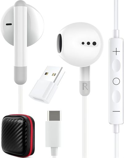【2026新版 iPhone15/16対応】タイプ c イヤホン Type-C 有線 USB イヤホン マイク...