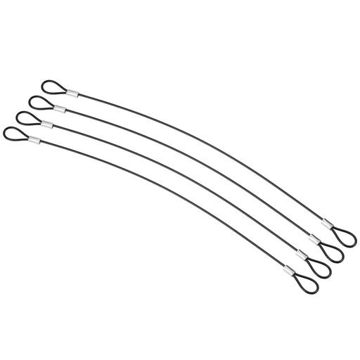 Cable Lock （Key） - PATIKIL30cm安全ケーブルロック4個ステンレス鋼2mm直径防犯ワイヤーロープダブルループ付き舞台照明荷物ロック用ブラック