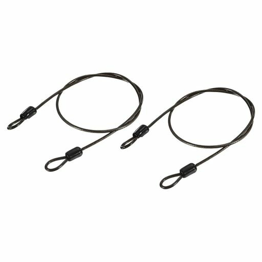 Cable Lock （Key） - MMETERXITY2個安全ケーブルプラスチックコーティングされたスチール製ロッキングロープ屋外用自転車用旅行用(2.5mmx0.5mブラック)