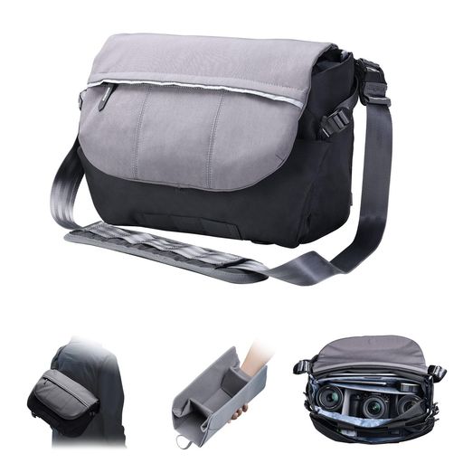 Camera Accessories - UlanziTE88カメラバッグショルダーバッグ大容量15L軽量仕切り撥水加工スリングバッグおしゃれ一眼レフカメラバッグ便利なサイドアクセス16インチPC収納三脚/デジタル収納小物入れバッテリ…