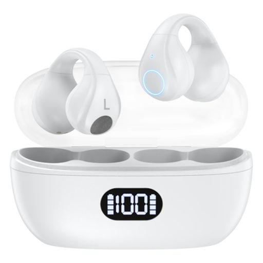 ワイヤレスイヤホンイヤホンbluetoothイヤーカフ【軽量設計/ENC通話/15mmドライバー/片耳使用/自動ペアリング/Siri対応/超長時間再生】..