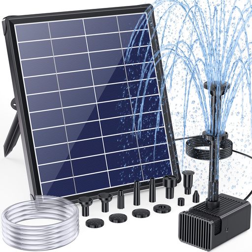 【太陽光発電&amp;大容量蓄電】昼間の充電で曇天も安定稼働5.5W高効率ソーラーパネル搭載。日中は太陽光で直接駆動しながら内蔵の3000mAh大容量バッテリーに充電。蓄えた電力で曇りや弱い日差しの日も継続運転が可能。電気代ゼロのエコ設計で、いつでも清らかな水流を楽しめます(夜間使用不可)。 【8種類のノズルで自由自在】あなただけの水流アートが創造できる付属の8種類の交換ノズルと1.5mの透明チューブで、噴水の形や高さを自由に調整可能。お庭のビオトープ、池、バードバス、鉢植えなど、シーンに合わせて多彩な水景をDIYでき、視覚と聴覚から心地よい癒し空間を演出します。 【水生環境を活性化】効率的な水循環で酸素を供給ポンプが絶えず水を循環させることで、池やビオトープの水の淀みを解消。水中に豊富な酸素を供給し、観賞魚や水草、有益なバクテリアなど水生生物が元気に育つクリーンな環境を維持します。 【2重の保護設計】浮きタイプ&amp;空焚き防止で安心の長寿命水面に浮かべて設置する簡単浮きタイプ。さらに、水位が低下すると自動で停止する「空焚き防止機能」を搭載。