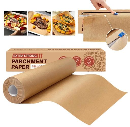 Rakuten - クッキングシート30cm*80m茶色無漂白【トリミング可能内蔵型カッター付き】クラフト紙ナチュラル素材剥離性耐油耐熱フライ蒸し両面使えるオーブンベーキング料理多目的料理グリルフラ…