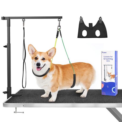 Other - Pawabooトリミングアーム犬用トリミングアームグルーミングテーブルに固定トリミング道具折り畳み中型犬向けのトリミングハンモック付きトリミング台アームトリミングリード付きしっ…