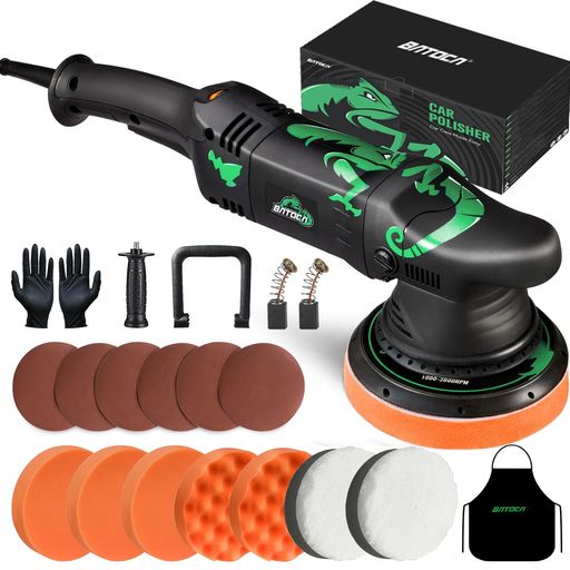 Polisher - 【2026モデル】BATOCAT1ポリッシャーダブルアクション125mmコード式車電動カーポリッシャー15mmランダムオービタル式【100V六段変速・2500-5500RPM】【3つのハンドヘルド方法・1100