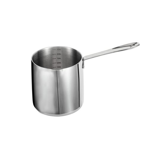 Sauce Pans - IMEEAミルクパン900ml目盛り付き片手鍋SUS304ステンレス製IH対応小鍋一人用注ぎやすいコンパクトミニソースパンシルバー