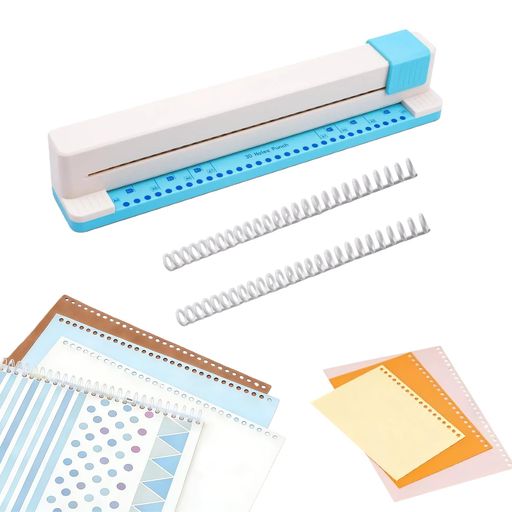 30穴穴あけパンチ、9.5mmピッチ、5.5mm穴径、穴あけパンチルーズリーフ、A4/A5/A6/A7/B5/B6/B7紙対応、使いやすく、滑り止めEVA加工、スライド目盛り付き、双方向可、学生、事務用文房具、DIY（楽天・クリエイトラボ）