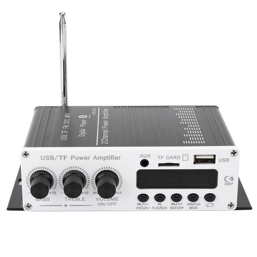 製品のスイッチ、ミュート、トラックの再生、再生モード、直接音楽の選択、音量などの機能を制御するための赤外線リモコンをDCケーブルで装備。 デジタルディスプレイは、作業モード、再生時間、放送周波数などを直接表示し、特別なシングルループ再生コントロール、シングルまたはすべてのループを自由に選択できます。 ステレオ効果は驚くべきもので、V4.2 が内蔵されており、ワイヤレス接続 (直線距離 10m/32.8ft) を介してタブレット/携帯電話とプロジェクターを一致させるとより便利です。 ラジオおよびブロードキャスト機能、FM87.5‐108mhzラジオ、AUX/ステレオ入力、CD/コンピューター/MP3/携帯電話接続をサポートし、複数のオーディオソースワイヤーポートに一致します。 アルミ合金カバーを採用し、小型軽量でストレージにスペースを取りません。USB/メモリカードの再生、MP3 フォーマット、ロスレス フォーマットの音楽 APE/FLAC/WMA をサポートします。