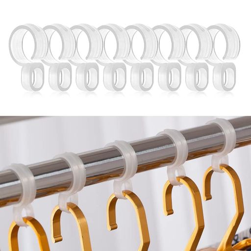 【商品仕様】数:50枚入れ色:半透明。無臭、無害、耐老化のプラスチックを採用してので、非常に丈夫で耐久性があり、壊れたり変形したりしにくく、長期使用が可能です。直径約24mm-28mmの物干し竿に合います。 【風を防ぐ固定】物干し竿に掛けたハンガーが、風で動かないように固定する便利なストッパー風に押されて、気づけばハンガーが隅に片寄っていたり、下に落ちていたり、という悩みを解消。風の強い日でも洗濯物が飛ばされたり、片方に寄ってしまうことがなくなり。 【間隔固定】服の厚さや大きさに応じて間隔を空け、隅々まで日に当てることで、乾かす時間を短くしましょう。間隔を固定することで、服が集まって細菌が繁殖したり、臭いがするのを防ぐこともできます。 【3つの使い方】服を乾かす以外に、重い服や風が吹く天気の中で、このハンガーフックは使用方法を変えて、完璧な楽しみを得ることができます。 【使用シーンが広い】ハンガーラック、物干し竿、室外物干し、ワードローブなどの竿に取り付け、衣類を分類してきちっと整理することができ、部屋をよりきれいに見せることができます。