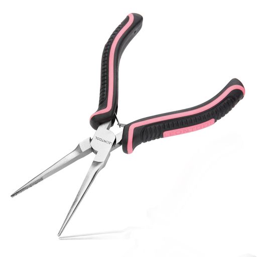 LEONTOOL ミニ 先細ラジオペンチ ピンセットプライヤー 極細 ニードルノーズプライヤー マイクロ リードペンチ 針はずしプライヤー ストレートタイプ バネ付 ギザ付 鍛造 高炭素鋼 TPR グリ…