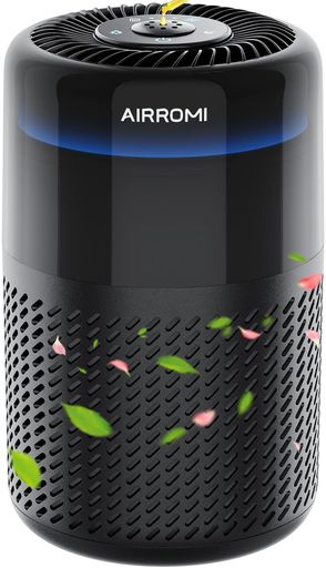 空氣淨化器 - AIRROMI空気清浄機小型【ペット専用&360°循環浄化】15畳対応23dB静音HEPA+活性炭フィルター脱臭室内のほこりペットの毛花粉などのアレルゲン対策脱臭機4段階風量カラフル雰囲気ライト省エ…