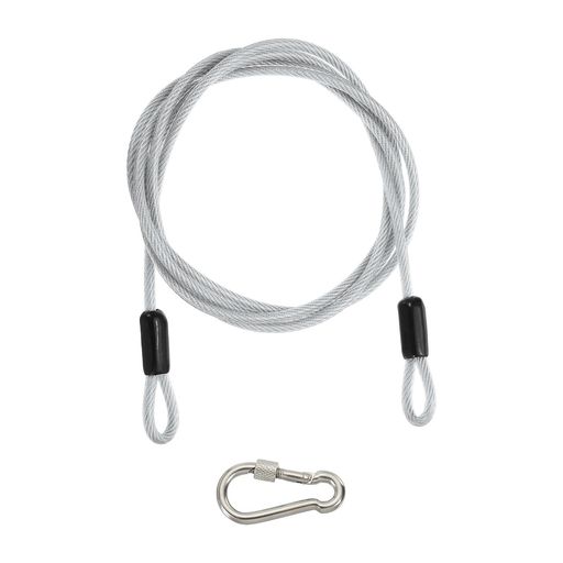 Cable Lock （Key） - PATIKILセキュリティケーブル10ftx3/16インチ(5mm)二重ループ付き編みステンレス鋼コーティング安全ワイヤーロープ自転車ロックケーブル透明