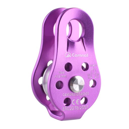 High Speed Pulleys - TRIWONDER26kNクライミングプーリーマイクロシングルプーリーローププーリー固定型滑車ワークレスキューシングルシーブ(パープル)