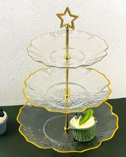 乐天商城 - 3段カップケーキスタンド、BetterJonny ケーキスタンド 3段 お菓子皿 西洋風 アフタヌーンティー デザートスタンド アクリル製 アフタヌーンティー 3または2段使用も可能 テーブル装飾用フ…