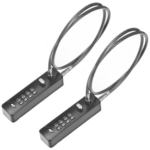 M METERXITY 2個セット フェンス用ゲートロック 23.6インチ 重鋼製ケーブルロープ ...