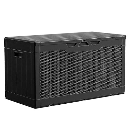 Petnniko物置屋外収納ケースボックスベランダ収納ベンチ収納防水耐候380L大容量幅123 奥行57 高さ62cm大型収納ボックス屋外用コンテナベンチストッカー屋外収納ガーデン収納ベンチ倉庫ガー…