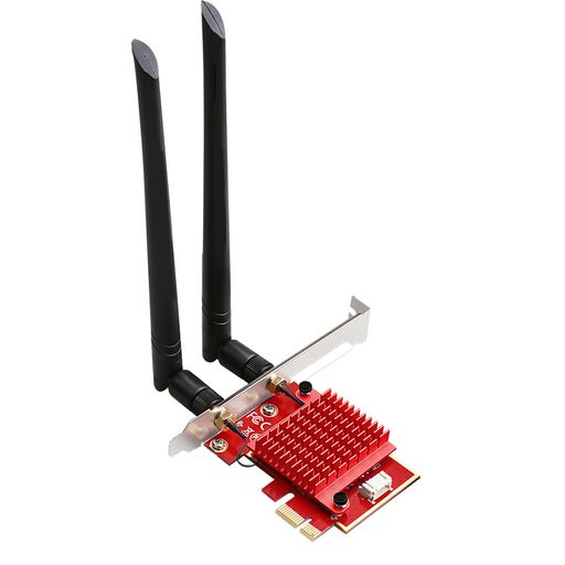 BZIZU WiFi 6E PCIe 三频 無線LANカード 5400Mbps 内蔵Intel AX210 WiFi 6モジュール 802.11AX PCI-Express x1 無線LANアダプタ Bluetooth 5.3対応 Windows10/11