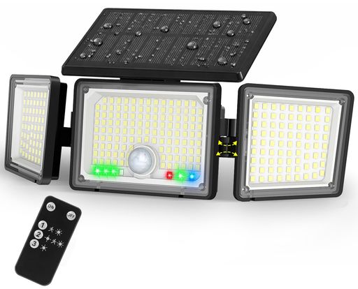 Sintu センサーライト 屋外 ソーラーライト 【単結晶ソーラー・雨でもしっかり充電】 IP65防水 防犯ライト 人感センサー 210LED