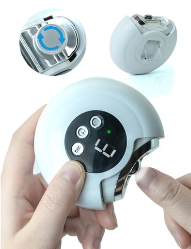 AOIREMON【2025新登場両用電動爪切り爪研き3段階スピード】LEDライト安全低騒音角質ケア軽量操作簡単飛..