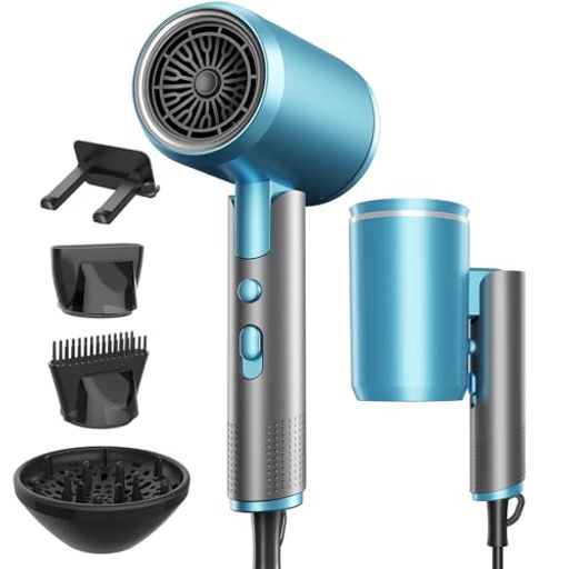 ドライヤー大風量速乾【2025年最新美容師監修】折り畳み式ヘアドライヤーどらいやー2億高濃度マイナスイオン過熱防止/57°C恒温ヘアケア3つズル付き温冷風切替3段階風量調節小型●コン…