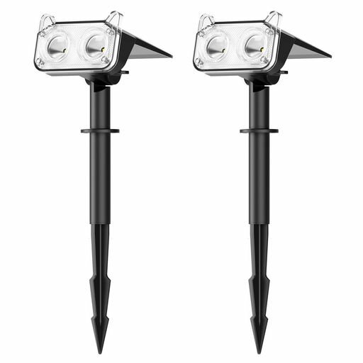 LETMYガーデンライトスポットライトソーラーライト屋外防水【フクロウのスタイリング/光学凸レンズ2枚..