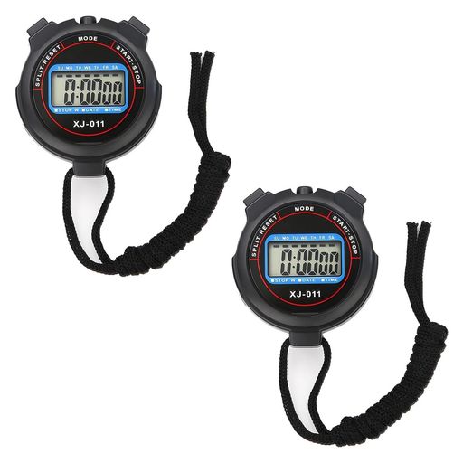 aninakoストップウォッチスポーツ間欠訓練タイマアウトドア分体ストップウォッチカウントダウンタイマーシングルコイル/セグメンテーションストップウォッチ12/24時間時計、大画面分割…