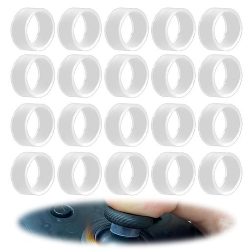 BIUTEFORスティック保護リングシリコンリングゲームパッド・ジョイスティックの保護削れ防止摩耗減少白い粉対策PS5PS4Switchプロコン各種コントローラー適用(20個セット)