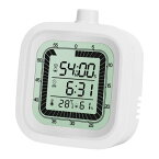 目覚まし時計付きビジュアルタイマーカウントダウンカウントアップ1-60分キッチンタイマー学生タイマー浴室タイマー時計スポーツタイマータイムマネージャーデジタル温度計湿度計付…