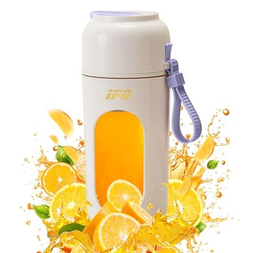 IPOミキサー小型ジューサー氷も砕けるスムージー離乳食果物野菜一台多役コンパクト持ち運びストロー付..