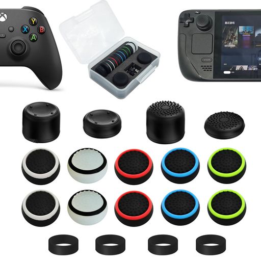 ZHI-NYLLDJSフリークSteamDeck対応Xbox対応コントローラーフリークコントローラースティックカバーアシストリング収納ケース付き(フリーク4個/...