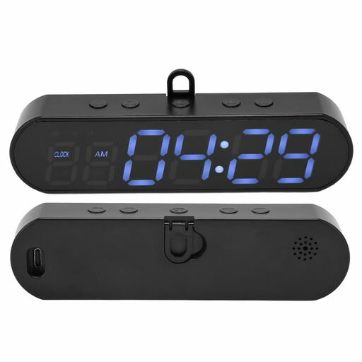 ポータブルジムタイマー、USB充電式マグネットワークアウトクロック、ブザー付き大型表示インターバル..