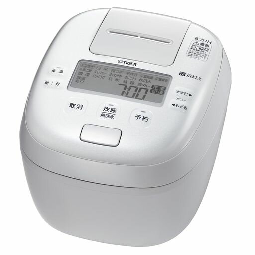 Rice Cookers - タイガー魔法瓶(TIGER)炊飯器5.5合圧力IH式土鍋蓄熱コート釜ピュアホワイトJPI-Y100WY