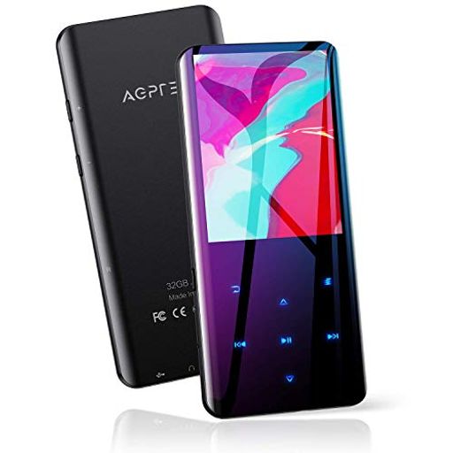 MP3プレーヤーAGPTEKBluetooth5.232GB内蔵mp3プレイヤー3D曲面音楽プレーヤースピーカー内蔵HIFI2.4イ..