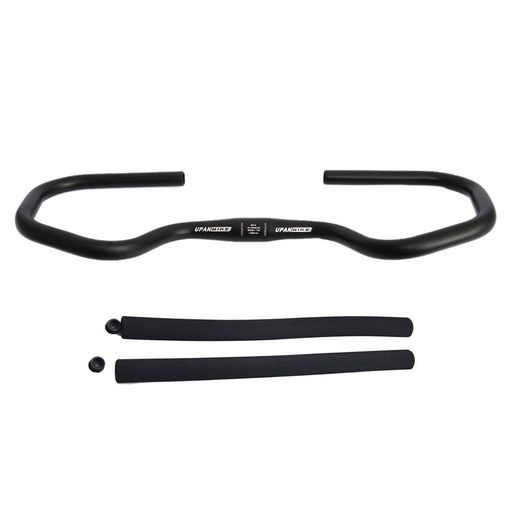 バーボアクランプの直径:31.8mm バーの端部直径 22.2mm このマウンテンバイクのハンドルバーを使用すると、様々な位置に手を置くことができるので、腕や肩に疲労 を軽減します。 ほとんどのマウンテンバイクに適しています、ロードバイク 1ペアスポンジハンドルバーグリップ付き,バーエンドプラグ(プラスチック)* 1ペア