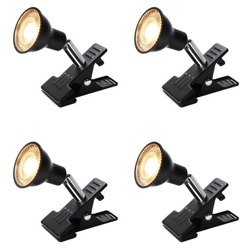 ledクリップライト電球色5.8W600lm60W型相当広配光中間スイッチ付き350°回転読書屋内用ライトブラック2..