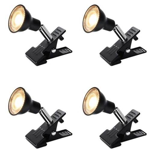 ledクリップライト電球色5.8W600lm60W型相当広配光中間スイッチ付き350°回転読書屋内用ライトブラック2..