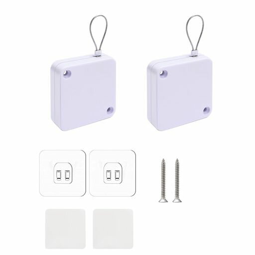 ドアクローザー400g2個セット引き戸クローザードアクローザー室内自動引き戸自動で閉まる玄関オートロック玄関後付けスライドドアオートクローザー貼り付け両面テープネジ付き(ホワイ…