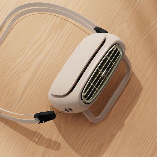ViSSKO携帯扇風機-首掛けストラップ付きハンディファン-卓上置き小型【146g超軽量2500mAh大容量】4段階調節35dB静音USBType-C対応卓上・手持ち・ネック1台3役