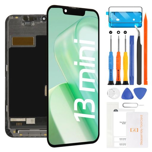 Incell For iPhone 13 Mini 液晶パネル 画面交換修理用 タッチパネルセット 5.4 インチA2628, A2481, A2626, A2629, A2630LCDスクリーン 統合画面交換修理用キット 無料の修理工具
