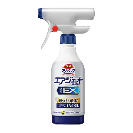 バスマジックリン エアジェット除菌EX お風呂 洗剤 浴そうザラつき・床ヌメリこすらず30秒でキュッ! ハーバルクリアの香り 本体390ml