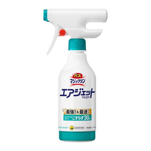 バスマジックリン エアジェット お風呂 洗剤 浴そうザラつき・床ヌメリこすらず30秒でキュッ! ハーバルシトラスの香り 本体420ml