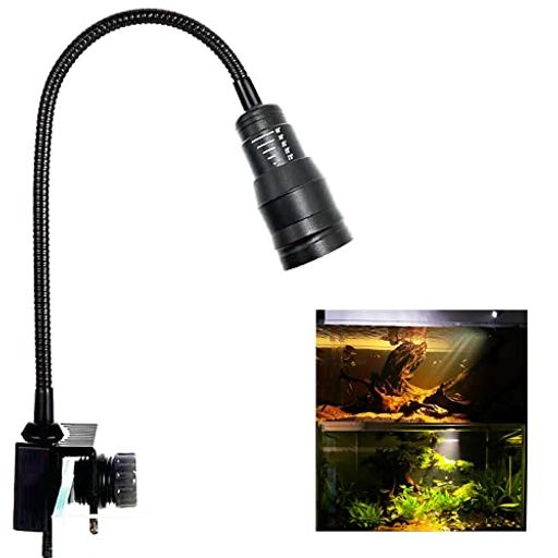 水槽照明水槽ライト照射(ビーム)角15°〜60°まで調節アクアリウムライト3段階調光水槽用クリップ式観賞..
