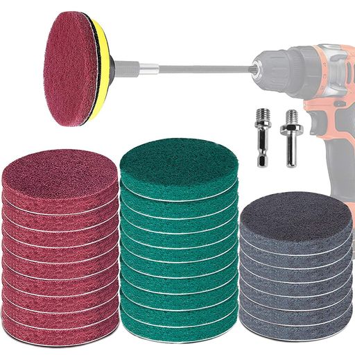 125mm研磨パッドGOHDODD31点セット精練パッドスクラブパッド付きマジックパッド電動ドリル掃除用セット家庭用クリーニングキットドリルアタッチメント浴室お風呂掃除水垢取りに洗車セッ…