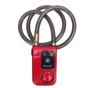 Bluetooth自転車ロック、電話アプリ制御付きキーレススマートロック、IP44防水、110dB以上のアラーム、オートバイ、自転車、スクーター、ゲートドア用盗難防止ロック(赤)
