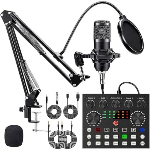 【カラオケDJミキサーセット·生放送用】実況者や家族でのカラオケに最適です。インストールが簡単で、購入後すぐに使用でき、アクセサリを個別に購入する時間を無駄にする必要はありません。 【改良版V8Sサウンドカード】V8Sサウンドカードは、ボイスチェンジャー機能を搭載しています。ライブ配信やカラオケを手軽に始めたいけど、どんな機材を買えばいいのかわからないという方には、このサウンドカードがおすすめです。 【改良版マイクスタンド】頑丈な合金製。関節部には角度調整が簡単にできます。枕元の壁だけでなく、デスクトップにも取り付けることができます。ご注意:垂直平面から水平平面に切り替わて使う場合に、底部の固定用ネジをねじり、根元のネジ穴位置に固定してお願いします。 【改良版マイクポップガード】2層のマスクシールドは、空気の吹き付けを効率的にブロックし、破裂音、風の干渉、録音または放送中の唾液の噴霧を減らし、よりクリアで大きな音を提供します。 【おしゃれなメタルマイク】マイクの色はとてもおしゃれです。このマイクはコンデンサーマイクで、二層の金属網を内蔵し、より良い音質を高めることができる。