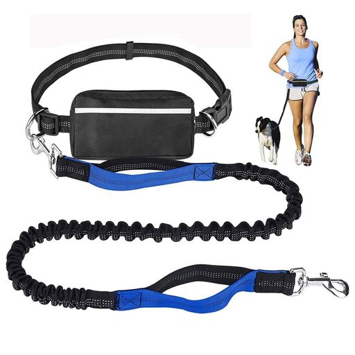 MEIMEITAOTAODY犬イヌ用ランニングリードハンズフリー腰ベルト付き訓練散歩ジョギングリード中型犬大型犬用ポリエステルブルー