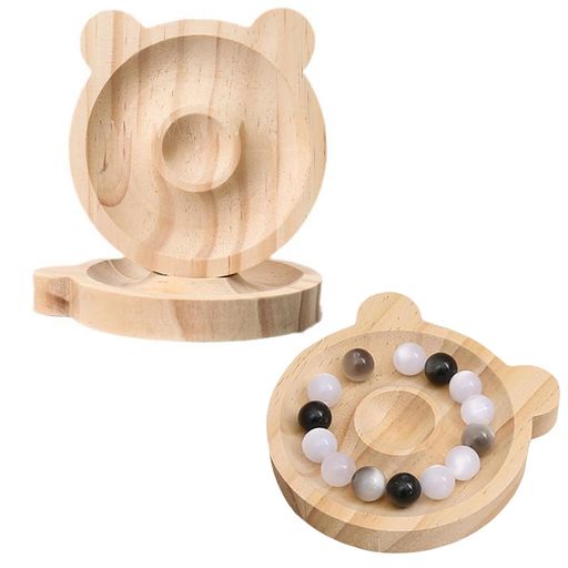 MAEXUSブレスレットディスプレイスタンド【2個セット】ペンダントブレスレットバングルディスプレイトレイバングルディスプレイホルダースタンド木製ビーズトレイ手作りブレスレット…